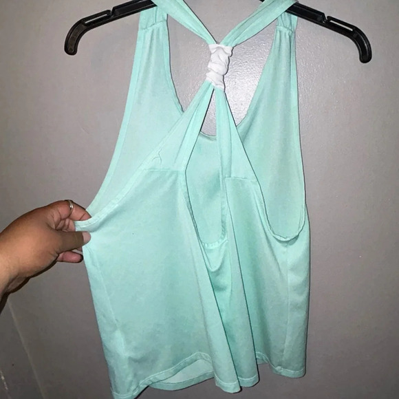 Adidas shirt - light aqua twist back running/active tank - Picture 3 of 8